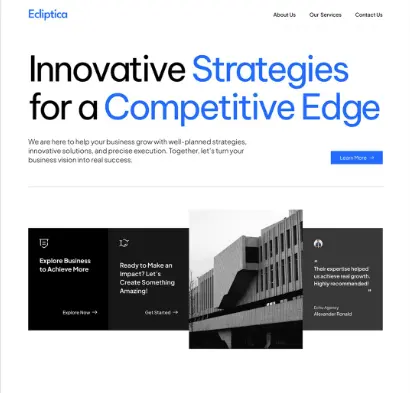 Existing interior and furniture website visual used as a concept reference