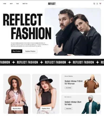 Existing e-commerce website visual used as a product catalog concept reference
